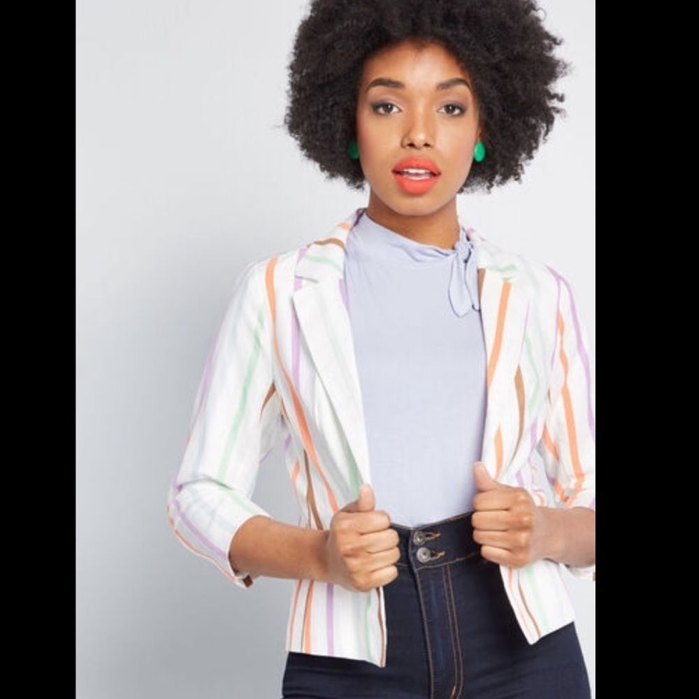 ModCloth Sweet Sophistication Striped Blazer